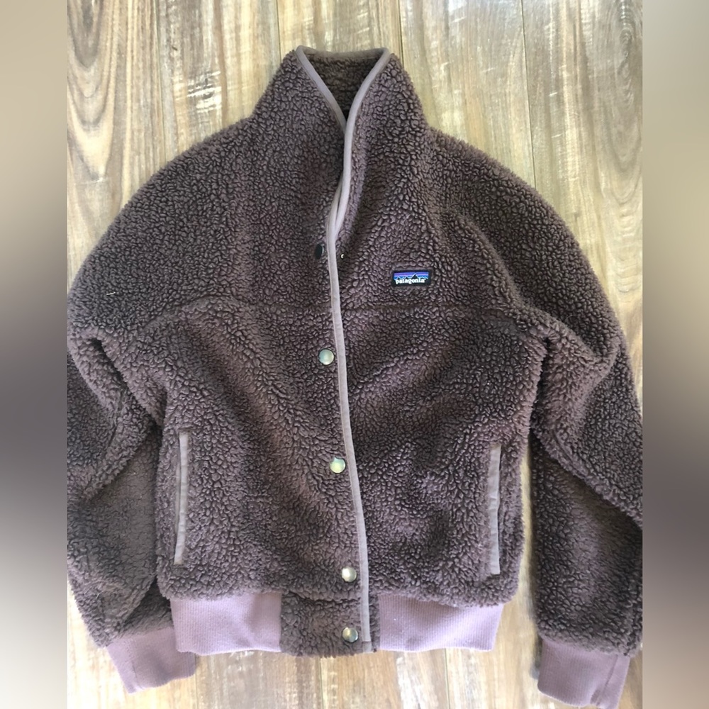 Patagonia retro fleece bomber jacket womens medium